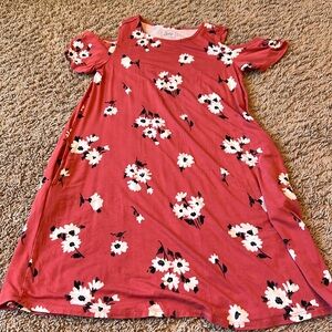 Girls cold shoulder dress